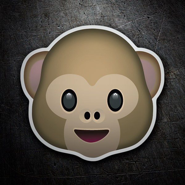 Aufkleber: Emoticon Affe Gesicht 1