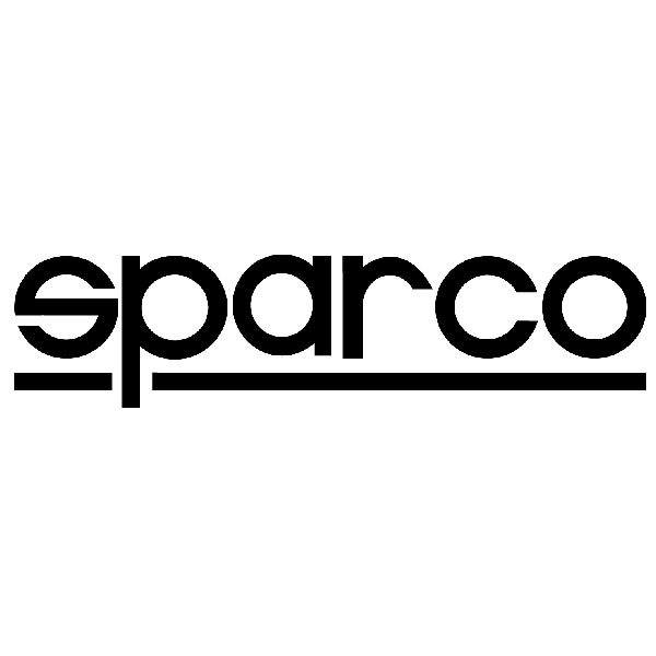 Aufkleber: Sparco in feiner Schrift