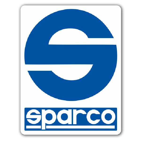 Aufkleber: Sparco Logo auf weißem Hintergrund