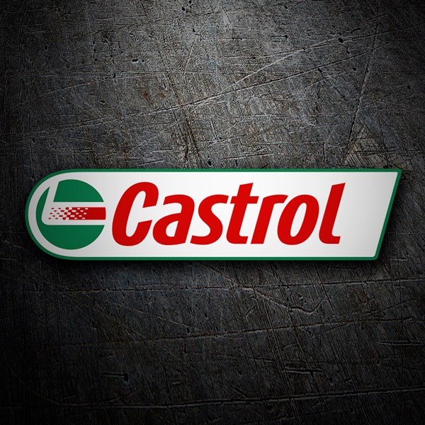 Aufkleber: Logotipo Castrol in Rot und Gr&uuml;n
