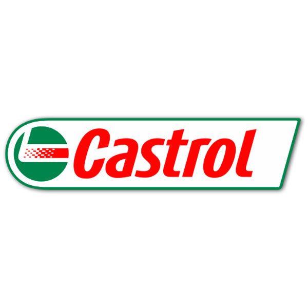 Aufkleber: Logotipo Castrol in Rot und Gr&uuml;n