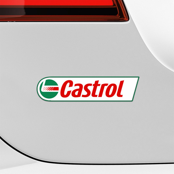 Aufkleber: Logotipo Castrol in Rot und Gr&uuml;n