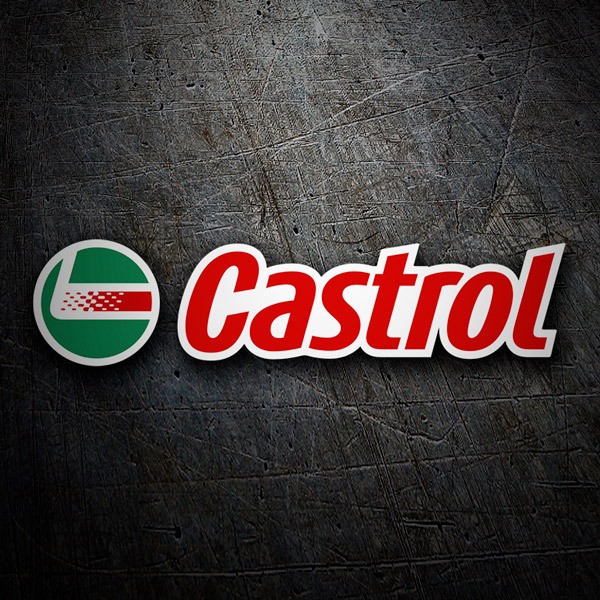 Aufkleber: Castrol 3 im Gr&uuml;nen Kreis