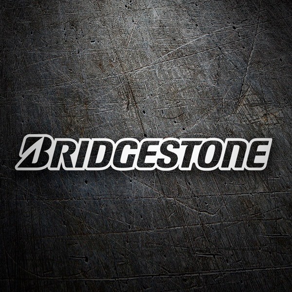 Aufkleber: Bridgestone mit Unternehmenslogo