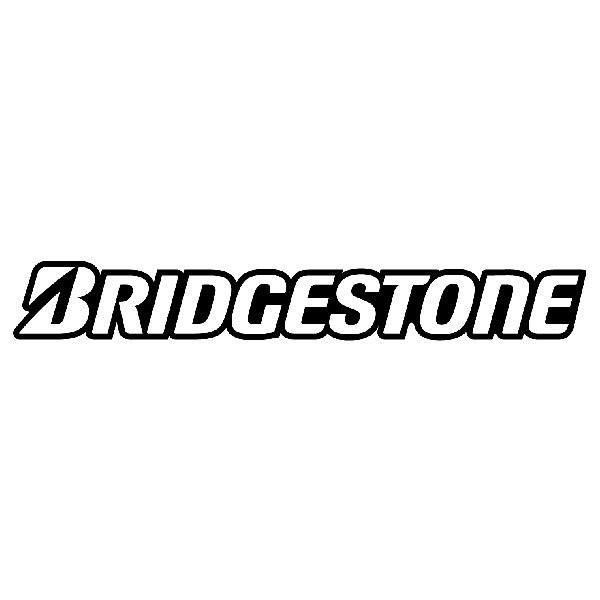 Aufkleber: Bridgestone mit Unternehmenslogo