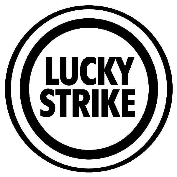 Aufkleber: Lucky Strike rund