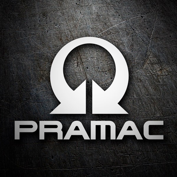 Aufkleber: Pramac Logo mit kantigen Elementen