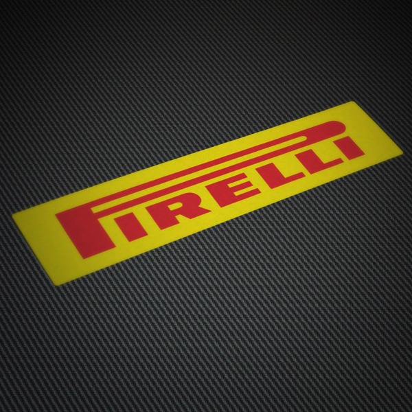 Aufkleber: Pirelli 4 mit Gro&szlig;buchstaben-Logo
