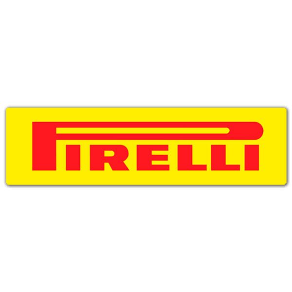 Aufkleber: Pirelli 4 mit Gro&szlig;buchstaben-Logo