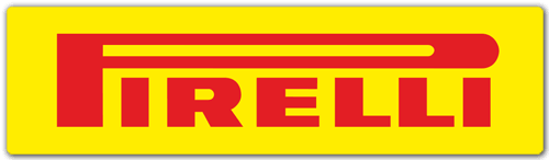 Aufkleber: Pirelli 4 mit Gro&szlig;buchstaben-Logo