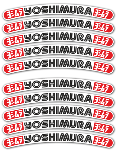 Aufkleber: 10 Aufkleber Felgen Kit Yoshimura