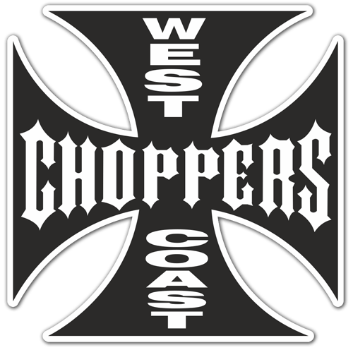 Aufkleber: West Choppers Coast 2 0