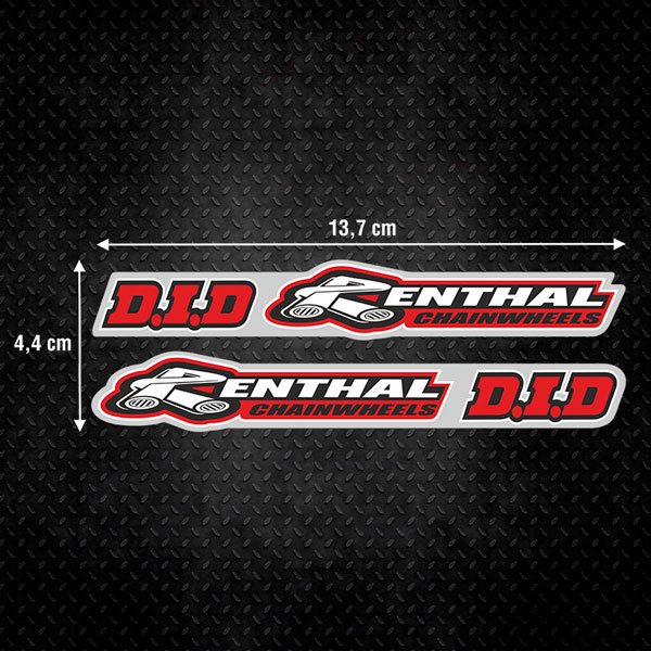 Aufkleber: Renthal + D.I.D 2X