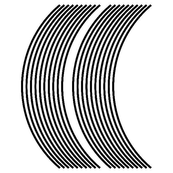 Aufkleber: Generischer Satz für 2 Felgen 4mm.