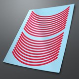 Aufkleber: Kit von roten Felgenrandaufklebern 10mm f&uuml;r Suzuki 3