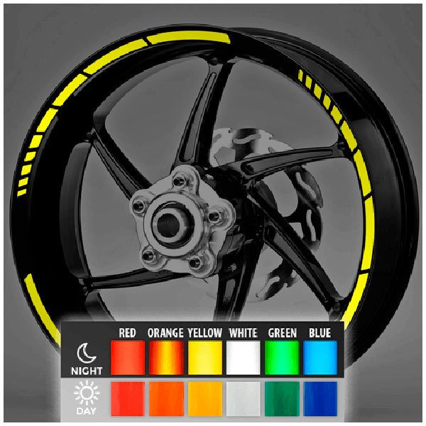 Aufkleber: Moto GP Style 10 mm. reflektierende Randstreifen