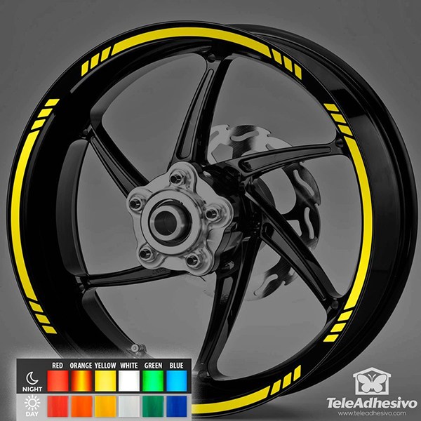 Aufkleber: Reflektierende MotoGP Style 3 Felgenstreifen