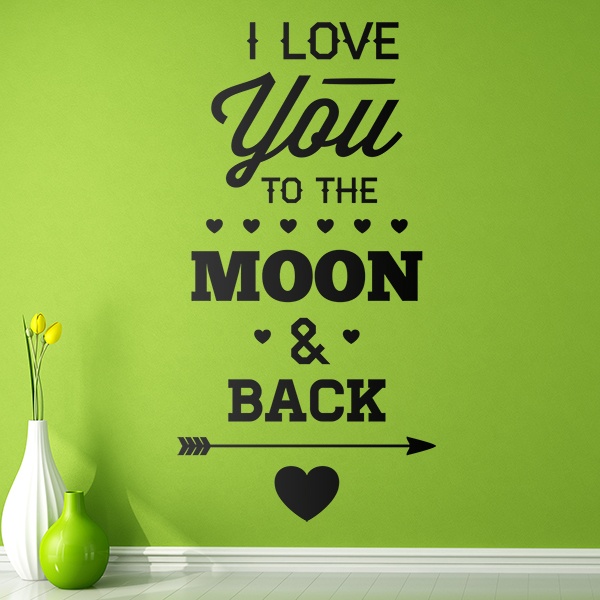 Wandtattoos: I Love You to the Moon & Back