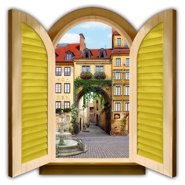 Wandtattoos: Fenster Tor zur Altstadt