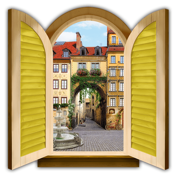 Wandtattoos: Fenster Tor zur Altstadt
