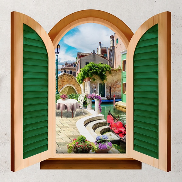 Wandtattoos: Fenster Ecke von Venedig