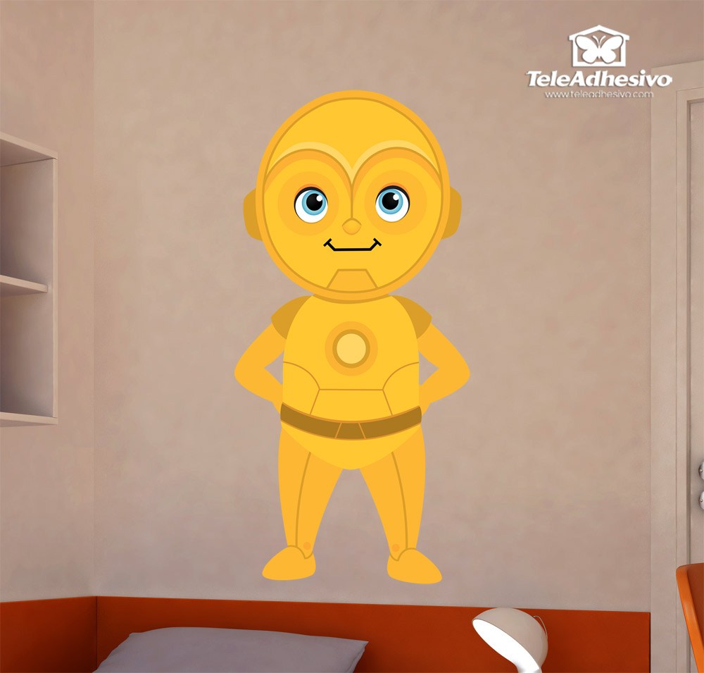 Kinderzimmer Wandtattoo: C3PO glücklich