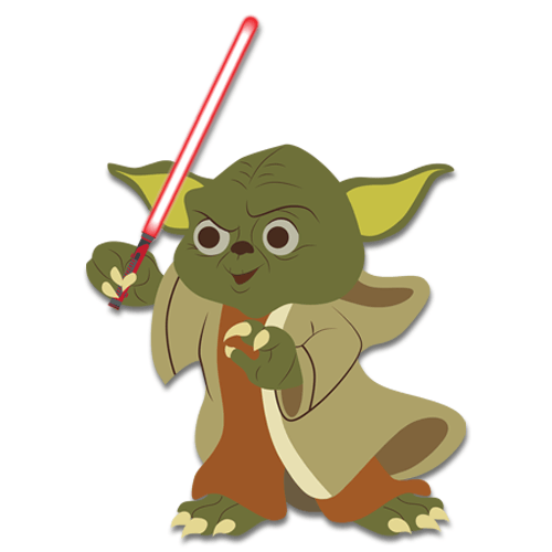 Kinderzimmer Wandtattoo: Yoda mit Laserschwert