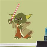 Kinderzimmer Wandtattoo: Yoda mit Laserschwert 3