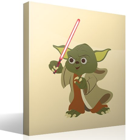 Kinderzimmer Wandtattoo: Yoda mit Laserschwert