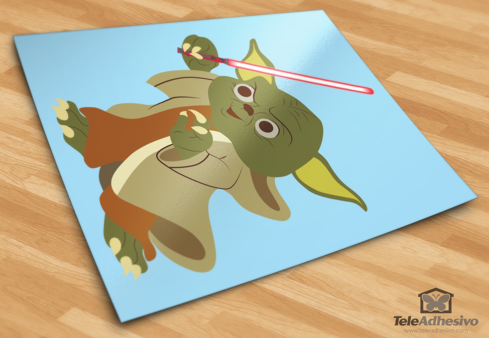 Kinderzimmer Wandtattoo: Yoda mit Laserschwert