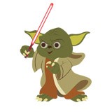 Kinderzimmer Wandtattoo: Yoda mit Laserschwert 6