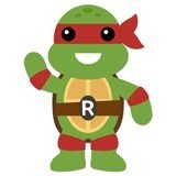 Kinderzimmer Wandtattoo: Rafhael Ninja Schildkröte 6