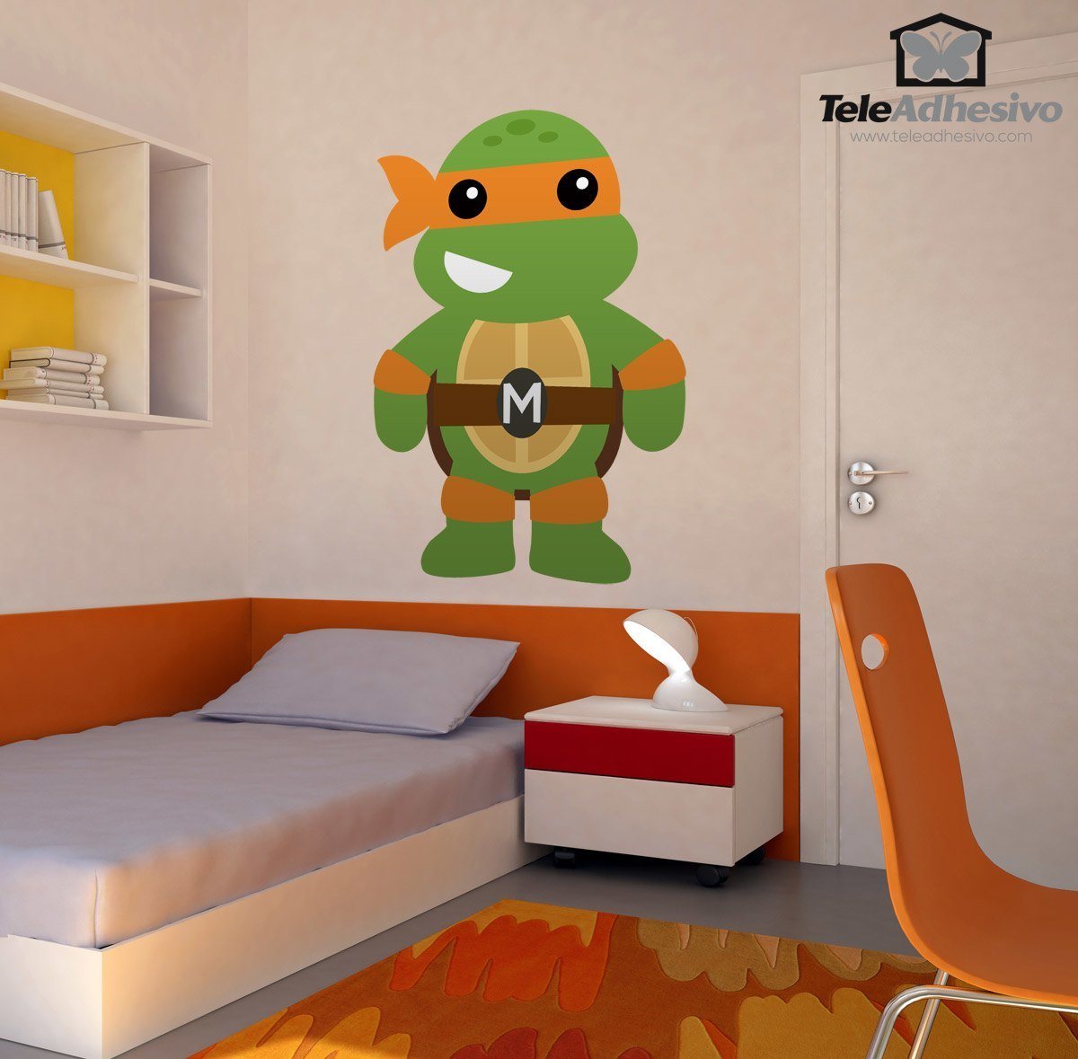 Kinderzimmer Wandtattoo: Michelangelo Ninja Schildkröte