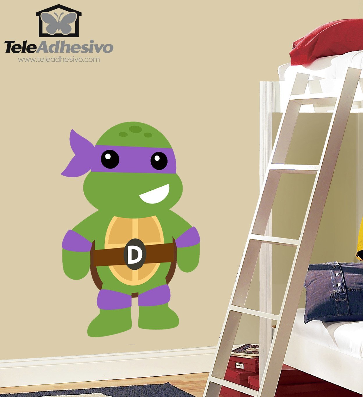 Kinderzimmer Wandtattoo: Donatello Ninja Schildkröte