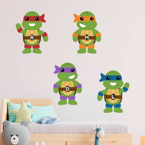 Kinderzimmer Wandtattoo: Set Teenage Mutant Ninja Turtles 1
