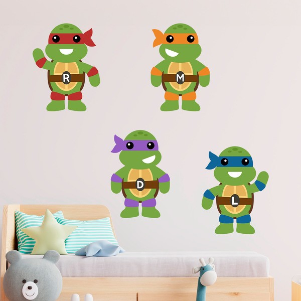 Kinderzimmer Wandtattoo: Set Teenage Mutant Ninja Turtles