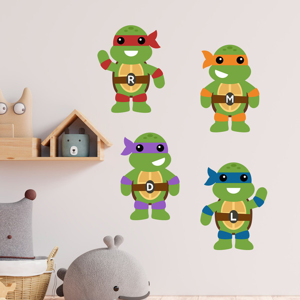 Kinderzimmer Wandtattoo: Set Teenage Mutant Ninja Turtles