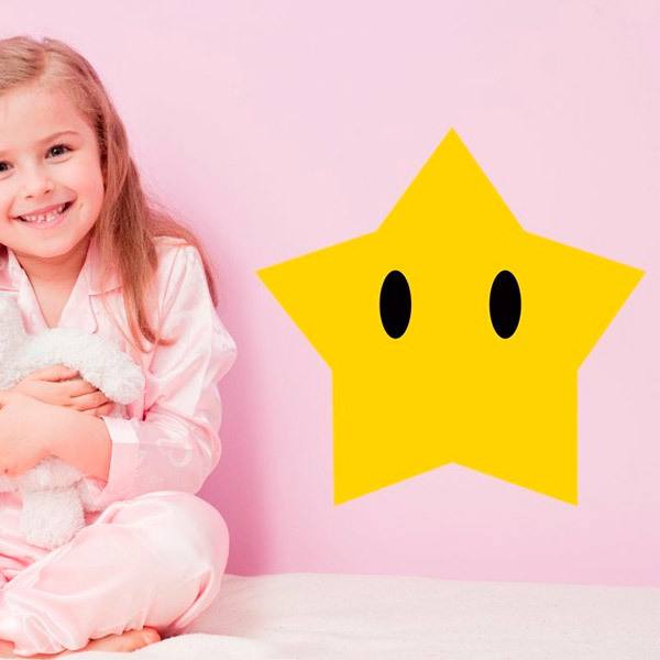 Kinderzimmer Wandtattoo: Großer Star in Mario Bros