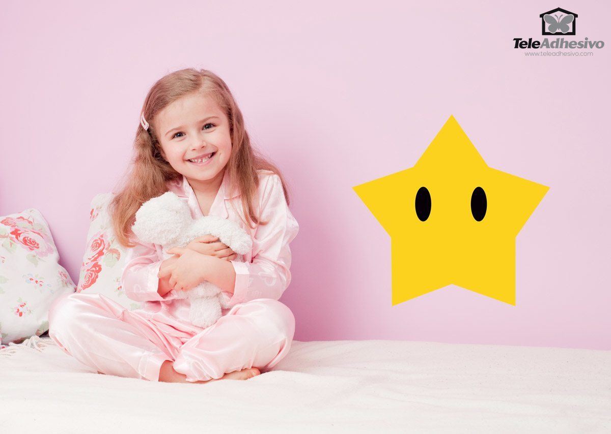 Kinderzimmer Wandtattoo: Großer Star in Mario Bros