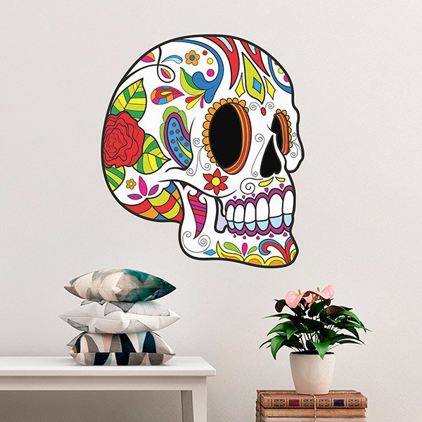 Wandtattoos: Mexikanischer Schädel Pancho Villa