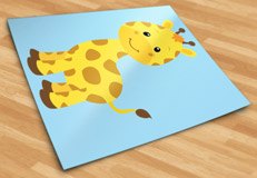 Kinderzimmer Wandtattoo: Giraffe glücklich 6