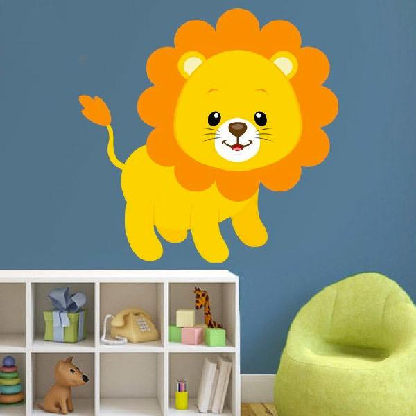 Kinderzimmer Wandtattoo: Löwe glücklich