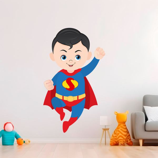 Kinderzimmer Wandtattoo: Superman fliegt