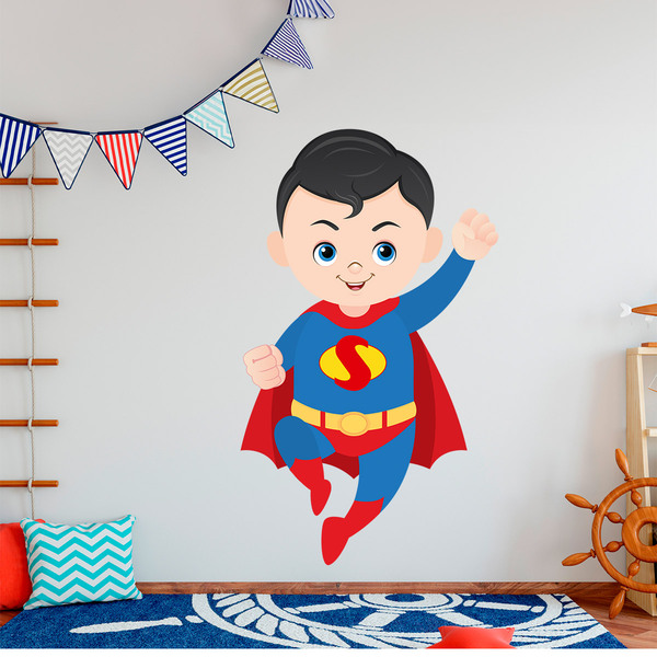 Kinderzimmer Wandtattoo: Superman fliegt 5