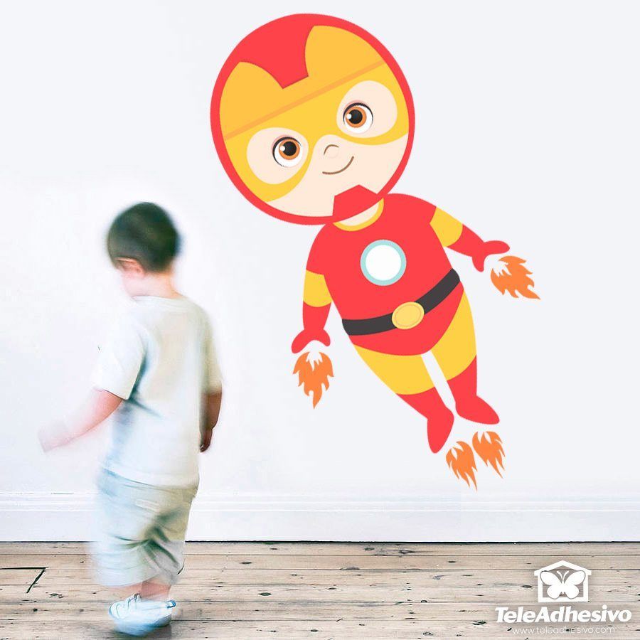 Kinderzimmer Wandtattoo: Ironman fliegt