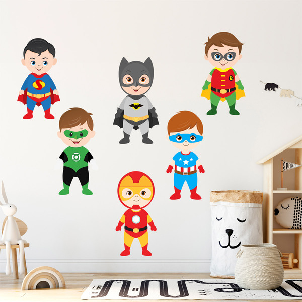 Kinderzimmer Wandtattoo: Kit Superhelden