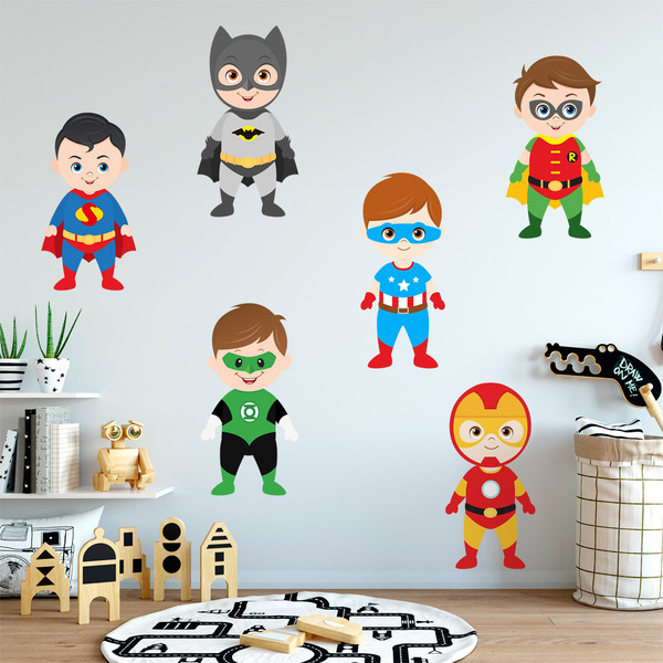 Kinderzimmer Wandtattoo: Kit Superhelden