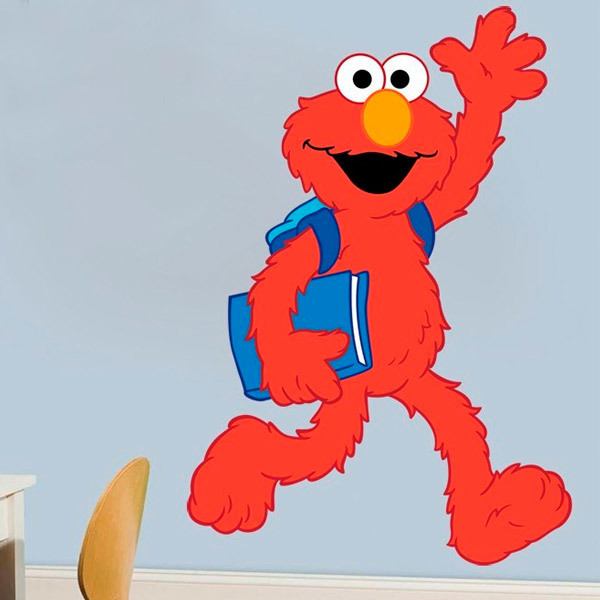 Kinderzimmer Wandtattoo: Elmo geht zur Schule