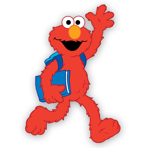 Kinderzimmer Wandtattoo: Elmo geht zur Schule