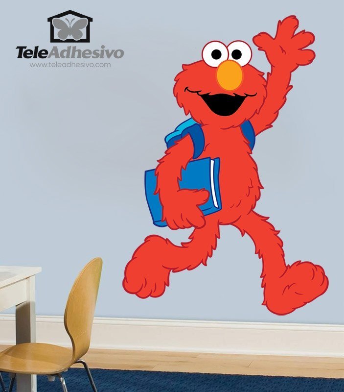 Kinderzimmer Wandtattoo: Elmo geht zur Schule